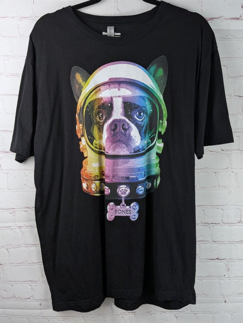Psychedelic Astronaut Space Dog Graphic Tee XL